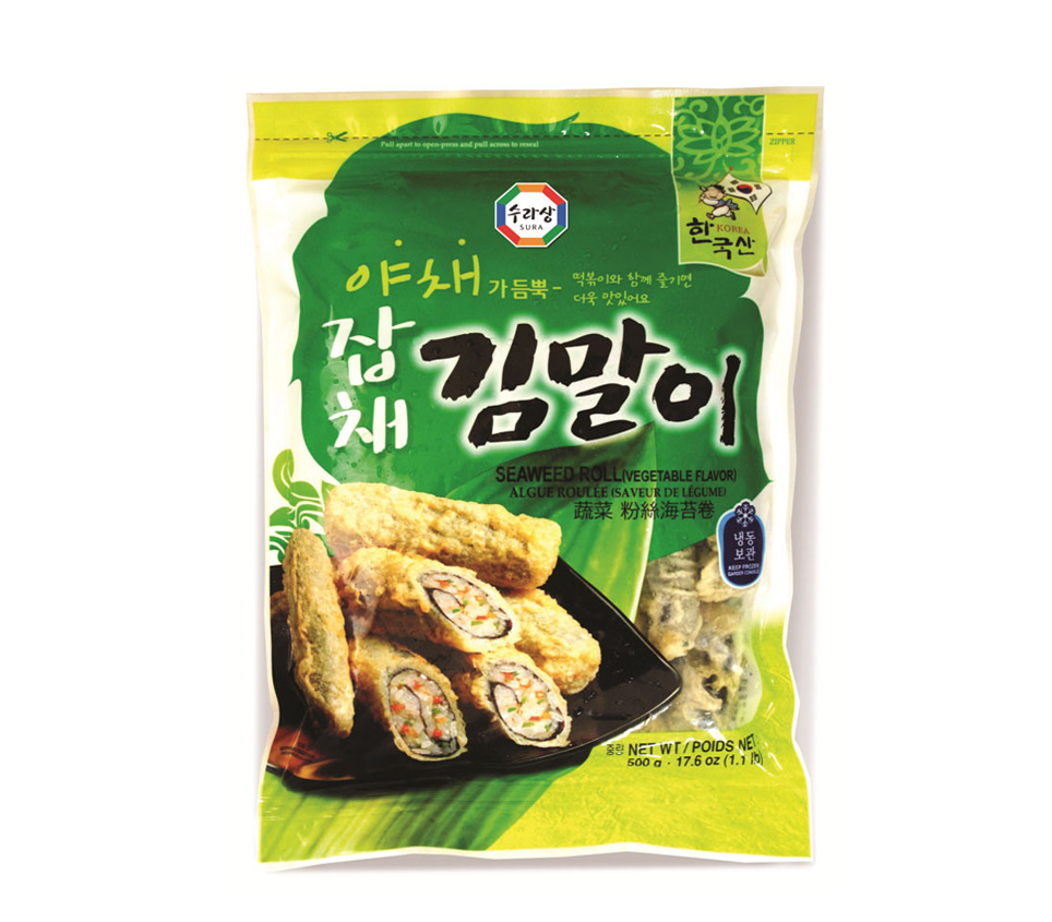 لفة الربيع الأعشاب البحرية / Frozen Seaweed Spring Roll(야채김말이) 500g