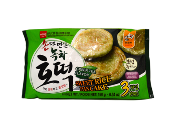 호떡(녹차호떡) / Frozen Sweet Rice Pancake(Green Tea) (3pcs) 180g