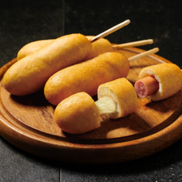 반반핫도그 / FROZEN BREADED CORN-DOG(CHEESE & FISH SAUSAGE) 80g